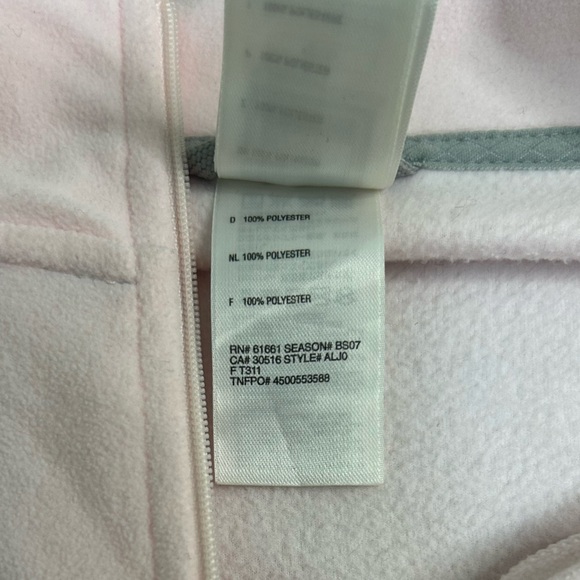The North Face TNF Light Pink 1/4 Zip Pullover Fleece Jacket Size M - Picture 3 of 7